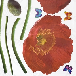 Blancho Bedding Redness Flowers - Large Wall Decals Stickers Appliques Home Decor
