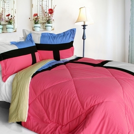 blancho bedding [Remember Mackenzie] Quilted Patchwork Down Alternative Comforter Set (Twin Size)