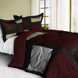 blancho bedding [Retro Classic] Quilted Patchwork Down Alternative Comforter Set (Twin Size)