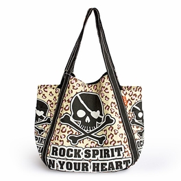 blancho bedding [Rock Spirit] 100% Cotton Eco Canvas Shoulder Tote Bag / Shopper Bag / Multiple Pockets