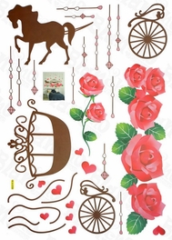 Blancho Bedding Romantic Carriage - Large Wall Decals Stickers Appliques Home Decor