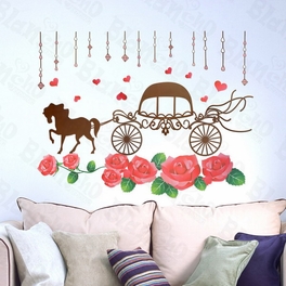 blancho bedding Romantic Carriage - Large Wall Decals Stickers Appliques Home Decor