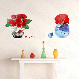 blancho bedding Rose Fishbowel - Wall Decals Stickers Appliques Home Decor