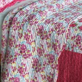 Blancho Bedding [Rose Garden] Cotton 3PC Vermicelli-Quilted Printed Quilt Set (Full/Queen Size)