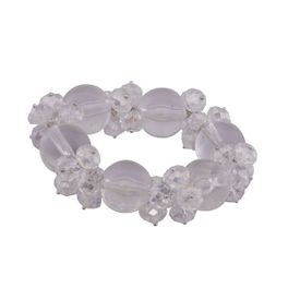 blancho bedding Round Clear Crystals Bracelet Stretchable Stylish
