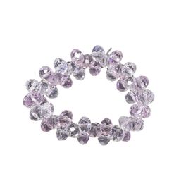 blancho bedding Round Clear Faceted Crystals Pink Faceted Crystals Bracelet Stretchable Stylish