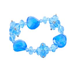 blancho bedding Round Turqydise Crystals Sky Blue Faceted Crystals Bracelet Stretchable Stylish