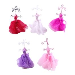 blancho bedding Royal - Set of 5 Dress Up Doll Necklace Display - Mini Jewelry Holder Jewelry Stand Combos (H) 7" x (W) 3"