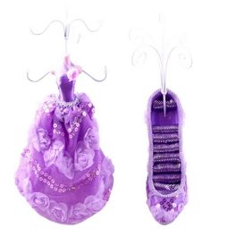 blancho bedding [Sabrina] Jewelry Display Holder Stand Combo Purple