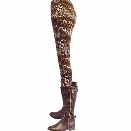 Blancho Bedding [Safari] Fashion Women's Legging New Novelty Footless Tights Skinny Pants Stretch Pants One Size