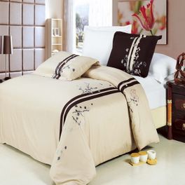 blancho bedding Samantha Egyptian cotton Embroidered Duvet Cover Set(King/Cal-King)