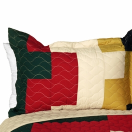 Blancho Bedding [Santa Baby] 3PC Vermicelli - Quilted Patchwork Quilt Set (Full/Queen Size)