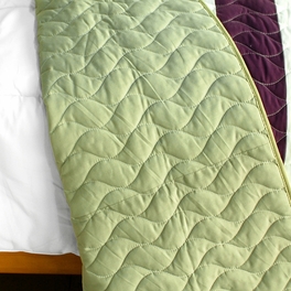 Blancho Bedding [September Affair] 3PC Vermicelli-Quilted Patchwork Quilt Set (Full/Queen Size)