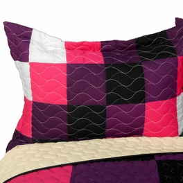 Blancho Bedding [Series] Brand New Vermicelli-Quilted Patchwork Quilt Set Full/Queen