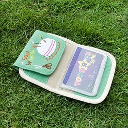 Blancho Bedding [Sew By Hand] Embroidered Applique Card Holder / ID Holder / Coin Purse Wallet (4.6*3.5)