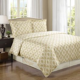 blancho bedding Sierra Beige/Ivory Silky Soft 100-Percent Egyptian Cotton Reversible Duvet Cover Twin/ Twin XL (2PC)