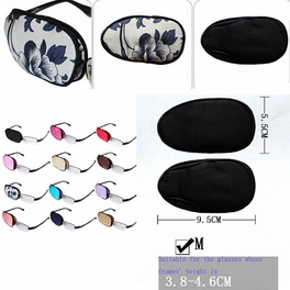 Blancho Bedding Silk Glasses Eye Mask Amblyopia Strabismus Lazy Eye Patches For Adult/Kids(Flower)