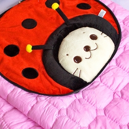 Blancho Bedding [Sirotan - Ladybug Red] Blanket Pillow Cushion / Travel Pillow Blanket (39.4 By 59.1 Inches)