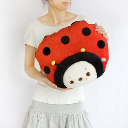 Blancho Bedding [Sirotan - Ladybug Red] Blanket Pillow Cushion / Travel Pillow Blanket (39.4 By 59.1 Inches)