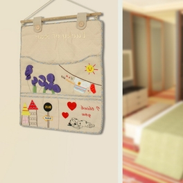Blancho Bedding [Sleeping Dog] Ivory/Wall Hanging/Wall Organizers/Wall Pocket/ Hanging Baskets (15*18)