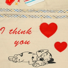 Blancho Bedding [Sleeping Dog] Ivory/Wall Hanging/Wall Organizers/Wall Pocket/ Hanging Baskets (15*18)