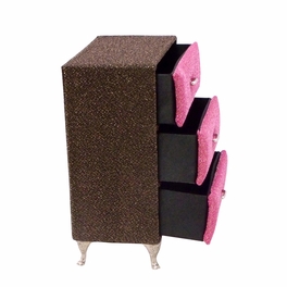 Blancho Bedding Small Dresser Jewelry Box Pink Brown