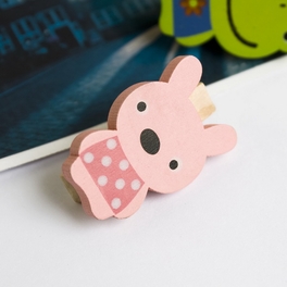 Blancho Bedding [Smile Animals-C] - Wooden Clips / Wooden Clamps / Mini Clips