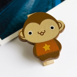 Blancho Bedding [Smile Animals-C] - Wooden Clips / Wooden Clamps / Mini Clips