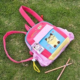 Blancho Bedding [Smile Cat] Embroidered Applique Kids School Backpack / Outdoor Backpack (7.9*8.7*2.4)