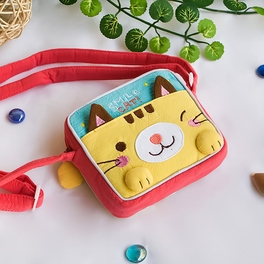 Blancho Bedding [Smile Cat] Embroidered Applique Swingpack Bag Purse / Wallet Bag / Shoulder Bag (5.5*4.7*1.2)