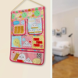 Blancho Bedding [Smile Faces] Pink/Wall Hanging/ Hanging Baskets/ Wall Baskets / Baskets (14*20)