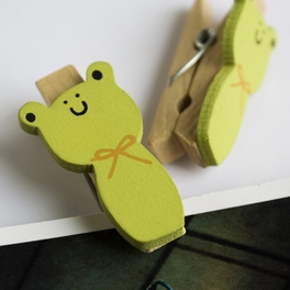 Blancho Bedding [Smile Frog] - Wooden Clips / Wooden Clamps / Mini Clips