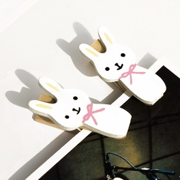 Blancho Bedding [Smile Rabbit] - Wooden Clips / Wooden Clamps / Mini Clips