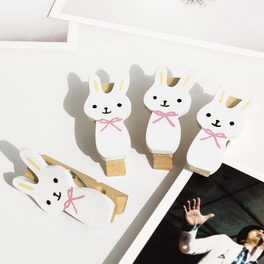 Blancho Bedding [Smile Rabbit] - Wooden Clips / Wooden Clamps / Mini Clips