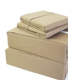 blancho bedding Solid TAN(Beige) 550 Thread count QUEEN size sheet set