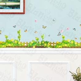 blancho bedding Spring Fence - X-Large Wall Decals Stickers Appliques Home Decor