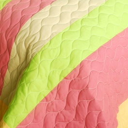 Blancho Bedding [Stairway To Heaven] 3PC Patchwork Quilt Set (Full/Queen Size)