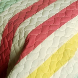 Blancho Bedding [Starlight Tears] 3PC Vermicelli-Quilted Patchwork Quilt Set (Full/Queen Size)