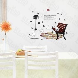 blancho bedding Street Kitten - Hemu Wall Decals Stickers Appliques Home Decor 12.6 BY 23.6 Inches