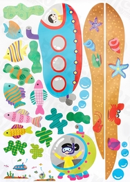 Blancho Bedding Submarine - Large Wall Decals Stickers Appliques Home Decor