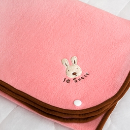 Blancho Bedding [Sugar Rabbit - Round Pink02] Blanket Pillow Cushion / Travel Pillow Blanket (31.5 By 43.3 Inches)