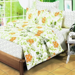 blancho bedding [Summer Leaf] 100% Cotton 7PC Bed In A Bag (Full Size)