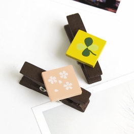 Blancho Bedding [Sundry Animals] - Wooden Clips / Wooden Clamps / Mini Clips