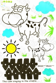 Blancho Bedding Sunny Cow - Wall Decals Stickers Appliques Home D¨¦cor