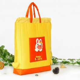 Blancho Bedding [Super Rabbit] Embroidered Applique Kids HangBag / Drawstring Bag / Bucket Bag (9.8*11*3)
