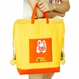 Blancho Bedding [Super Rabbit] Embroidered Applique Kids HangBag / Drawstring Bag / Bucket Bag (9.8*11*3)