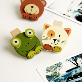 Blancho Bedding [Sweet Animals] - Wooden Clips / Wooden Clamps / Mini Clips