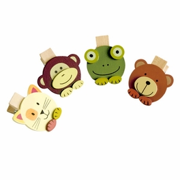 blancho bedding [Sweet Animals] - Wooden Clips / Wooden Clamps / Mini Clips