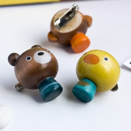 Blancho Bedding [Sweet Bear & Chicken] - Brooch / Brooch Pin / Animal Pin Brooch