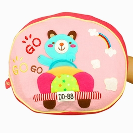 Blancho Bedding [Sweet Bear] Embroidered Applique Kids Fabric Art School Backpack / Outdoor Backpack (9.6*8.3*2.7)